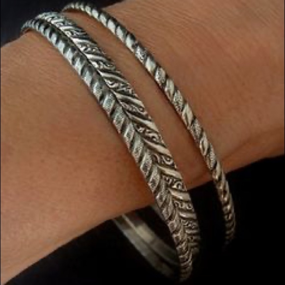 Vintage Silver Bangle Set